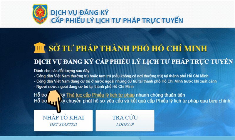 Hướng dẫn làm lý lịch tư pháp online L&C Global