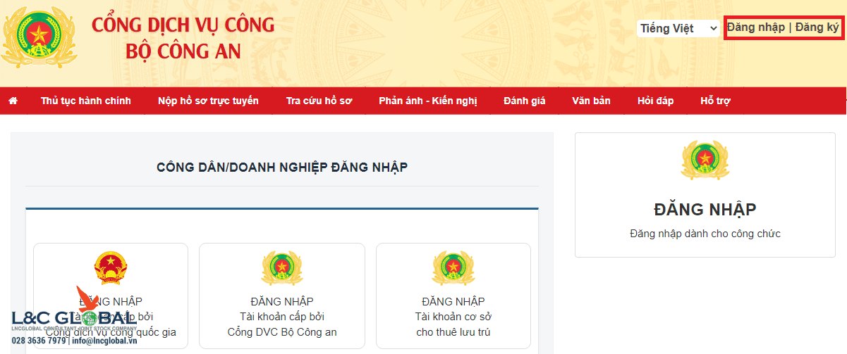 Đăng ký hộ chiếu online năm 2022 L&C Global