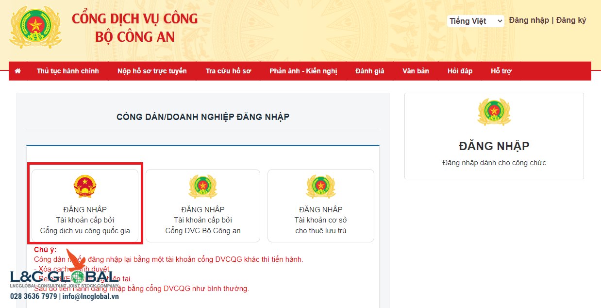Đăng ký hộ chiếu online năm 2022 L&C Global