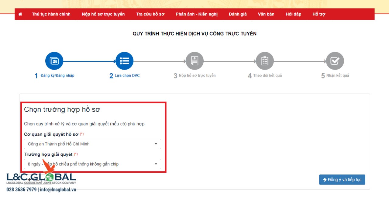 Đăng ký hộ chiếu online năm 2022 L&C Global