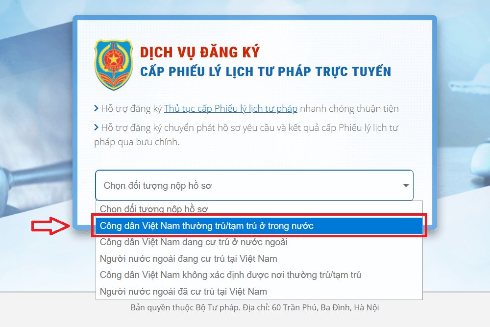 Hướng dẫn làm lý lịch tư pháp số 2 online L&C Global
